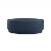 Mila Oval Coffee Table, Blue Steel